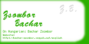 zsombor bachar business card